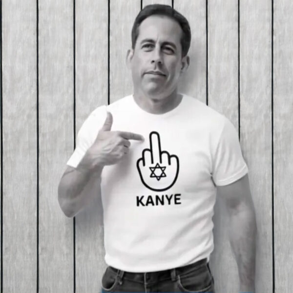 AI Ad Shows Celebrities Wearing T-Shirt Showing Hand With Star Of David Giving The Finger To Kanye