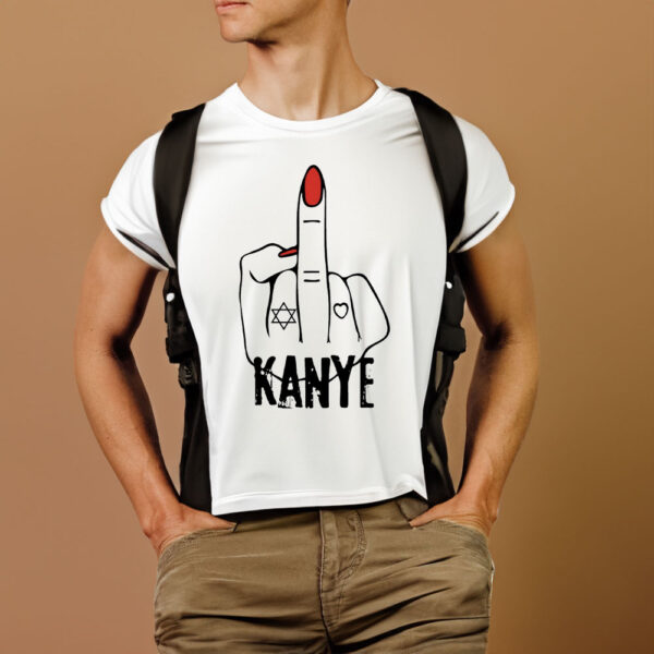 Fuck Kanye Lady Middle Finger Stand Up For Antisemitism T-Shirt