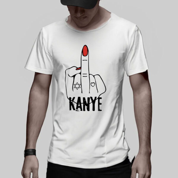 Fuck Kanye Lady Middle Finger Stand Up For Antisemitism T-Shirt