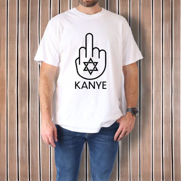 Middle finger f*ck Kanye T-shirt. Black or white Star of David